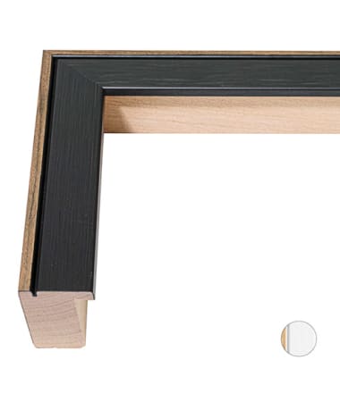 Black or White Frame with Natural Wood Border 760