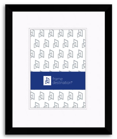Classic Matte Black Picture Frame with Mat P94