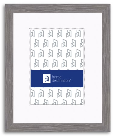 Charcoal Gray Picture Frame Woodgrain Finish with Mat P547