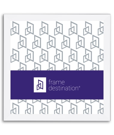 Smooth White Square Real Wood Frame P502B