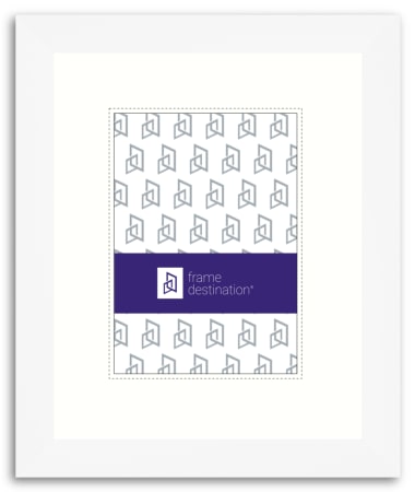 Tall White Archival Frame with Museum Glass 8Ply Mat PS24