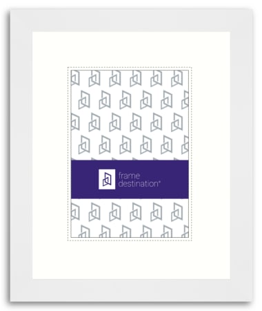Tall White Archival Frame wtih Museum Glass 8Ply Mat P95