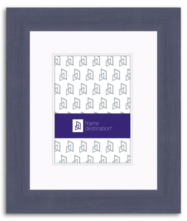 Distressed Blue Wood Picture Frame with Mat P792