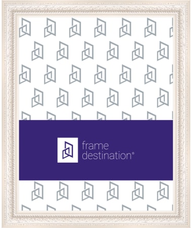 Farmhouse Picture Frame With Antique White Embellished Profile P721
