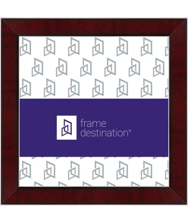 Square Picture Frame in Wood with Silver Edges P526