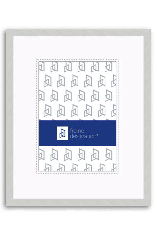 Reflex Silver Metal Picture Frame with White Mat P117V