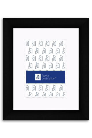 Sloped Brushed Satin Black Metal Frame with Mat P225