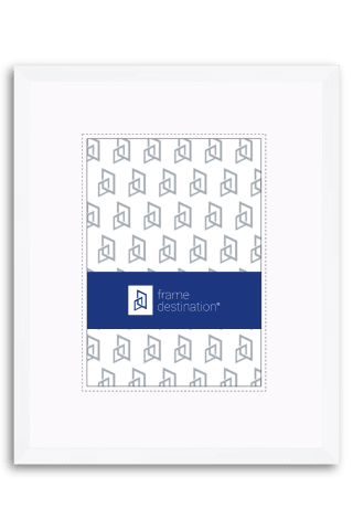 Nielsen P117 Metal Frame in Bright White with White Mat