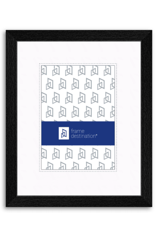 Textured Black Wood Picture Frame with Mat P503