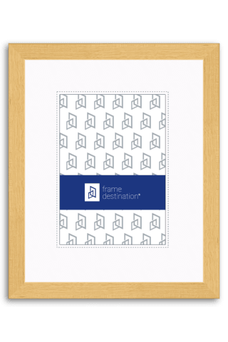 Classic Natural Stain Wood Veneer Frame with Mat P502A