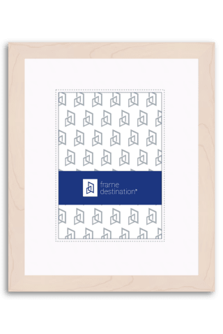 Off-White Woodgrain Picture Frame with Mat P547