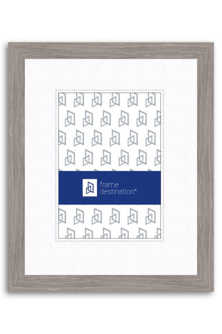Grey Woodgrain Picture Frame with Mat P547