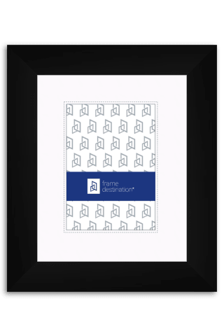 Thick Matte Black Wood Picture Frame with Mat P880