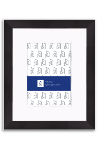 Black with Silver Detail Wood Frame with Mat P526