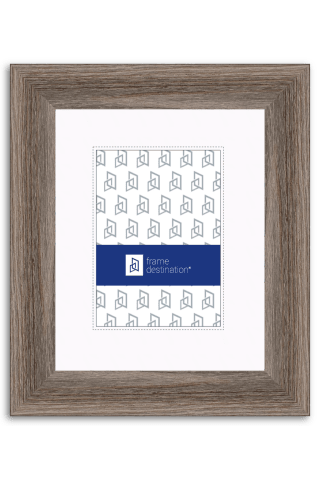 Rustic Sloped Light Brown Woodgrain Frame with Mat P543