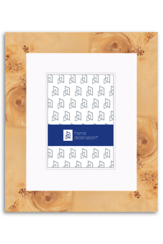 Off-White Burled Wood Frame With Mat P311