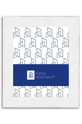 Distressed Marshmallow White Wood Frame P792