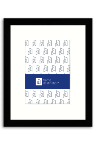 Black Wood Archival Diploma Frame With White Mat - P851