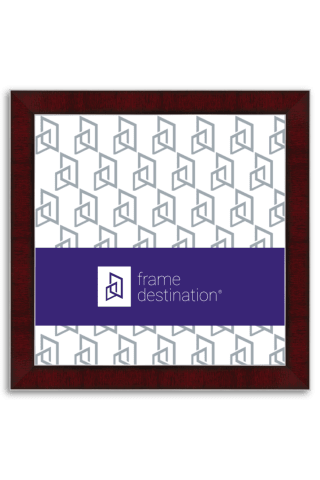 Mahogany with Silver Detail Square Wood Frame P526