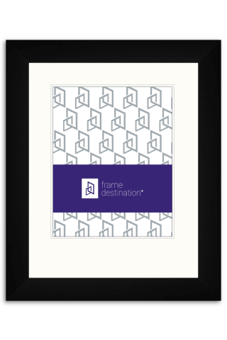 Black Wood Diploma Frame with Off White Mat - P874