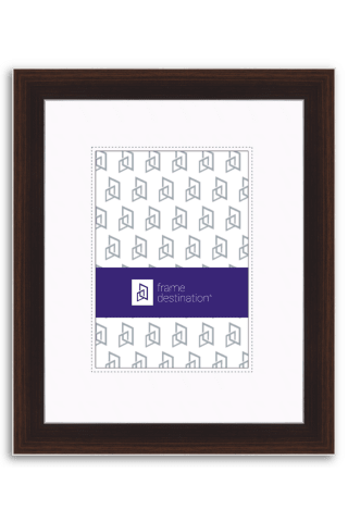 Espresso with Silver Detail Wood Frame with Mat P526