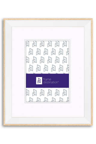 Mixed Material Wood Frame in White Ayous with Mat P760