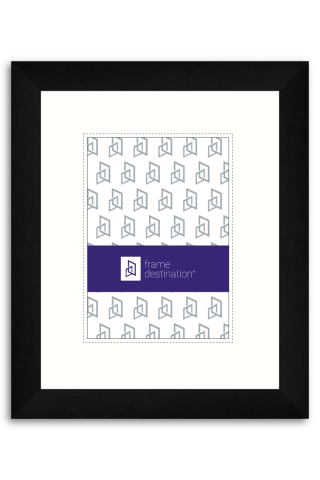 Tall Black Archival Frame with Museum Glass 8Ply Mat PS24