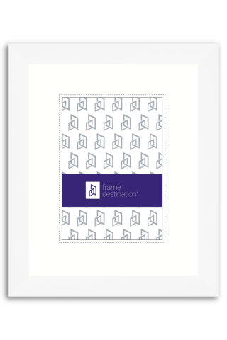 Tall White Archival Frame with Museum Glass 8Ply Mat PS24