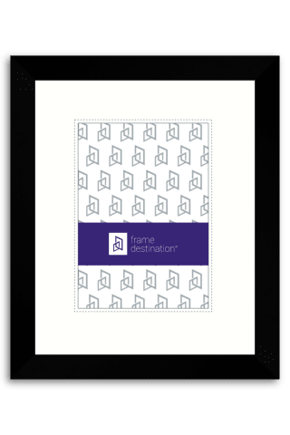 Tall Black Archival Frame wtih Museum Glass 8Ply Mat P95