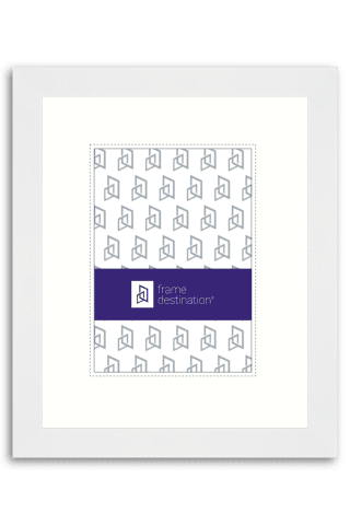 Tall White Archival Frame wtih Museum Glass 8Ply Mat P95