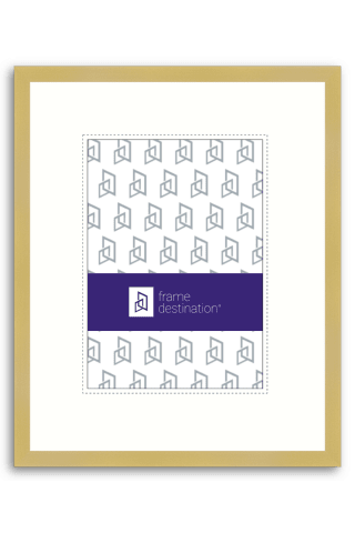 Tall Slim Archival Frosted Gold Metal Frame with UV-Filter P117