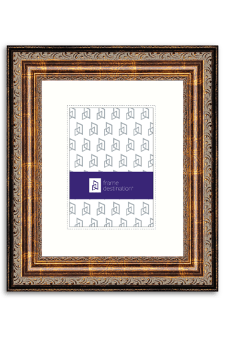 Archival Ornate Burnt Gold Frame with Museum Glass 8Ply Mat P200