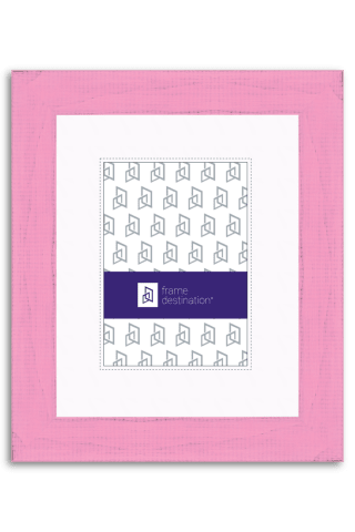 Distressed Pink Wood Picture Frame with Mat P792