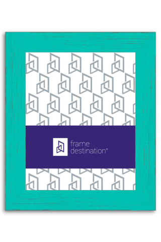 Teal Distressed Wood Frame P792