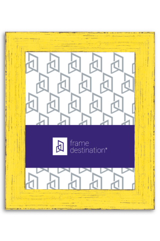 Yellow Distressed Wood Frame P792
