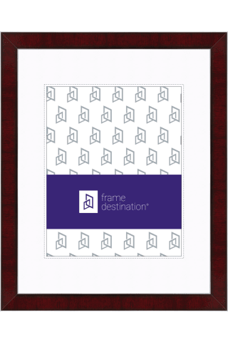 Diploma Frame with Silver Edge Wood Finish and White Mat P526