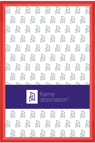 Poster Frame in Deep Angled Wood and Bright Colors P435