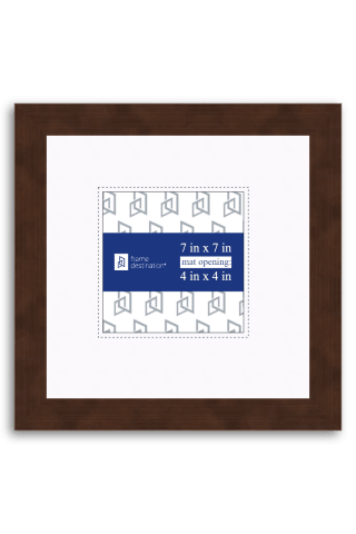 Wood Frame in Metallic Bronze with Mat P532 - 4x4-Artwork / Frame-7x7