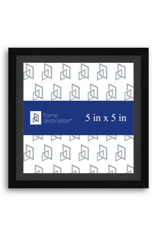 Angular Black Wood Picture Frame P435A - 5x5