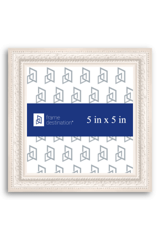 Antique White Wood Frame P721 - 5x5