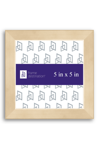 Metallic Matte Gold Square Wood Frame P728 - 5x5