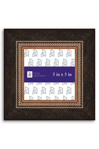 Brown Copper Traditional Square Wood Frame P215 - 5x5