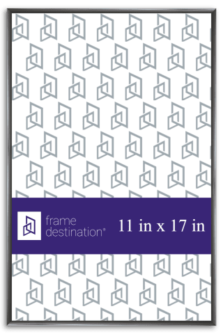 Slim Silver Metal Poster Frame P11 - 11x17