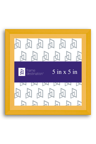 Angular Yellow Wood Picture Frame P435 - 5x5