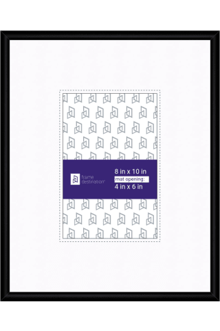 Gallery Wall Picture Frame Featuring Sleek Rounded Metal Design with Mat P15 - 4x6-Artwork / Frame-8x10