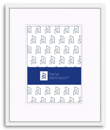 Round Top White Picture Frame Nielsen Metal and Mat P15