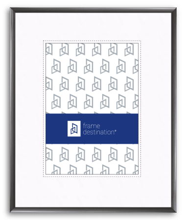 Silver Picture Frame Thin Nielsen Metallic with Mat P11