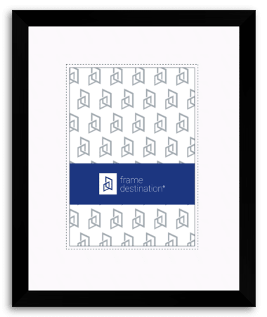 Classic Matte Black Picture Frame with Mat P94