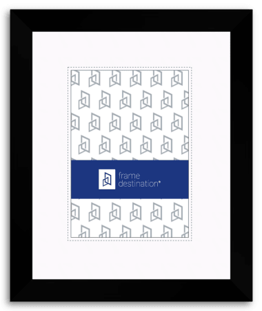 Classic Tall Matte Black Metal Frame with Mat P95