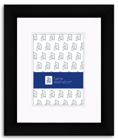 Sloped Brushed Satin Black Metal Frame with Mat P225